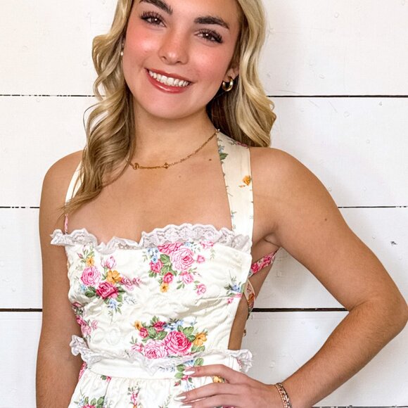 NWT For Love & Lemons Amandine Midi Dress - Picture 11 of 12